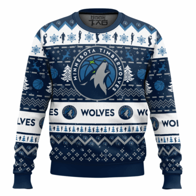 Hooktab NBA Minnesota Timberwolves Ugly Christmas Sweater