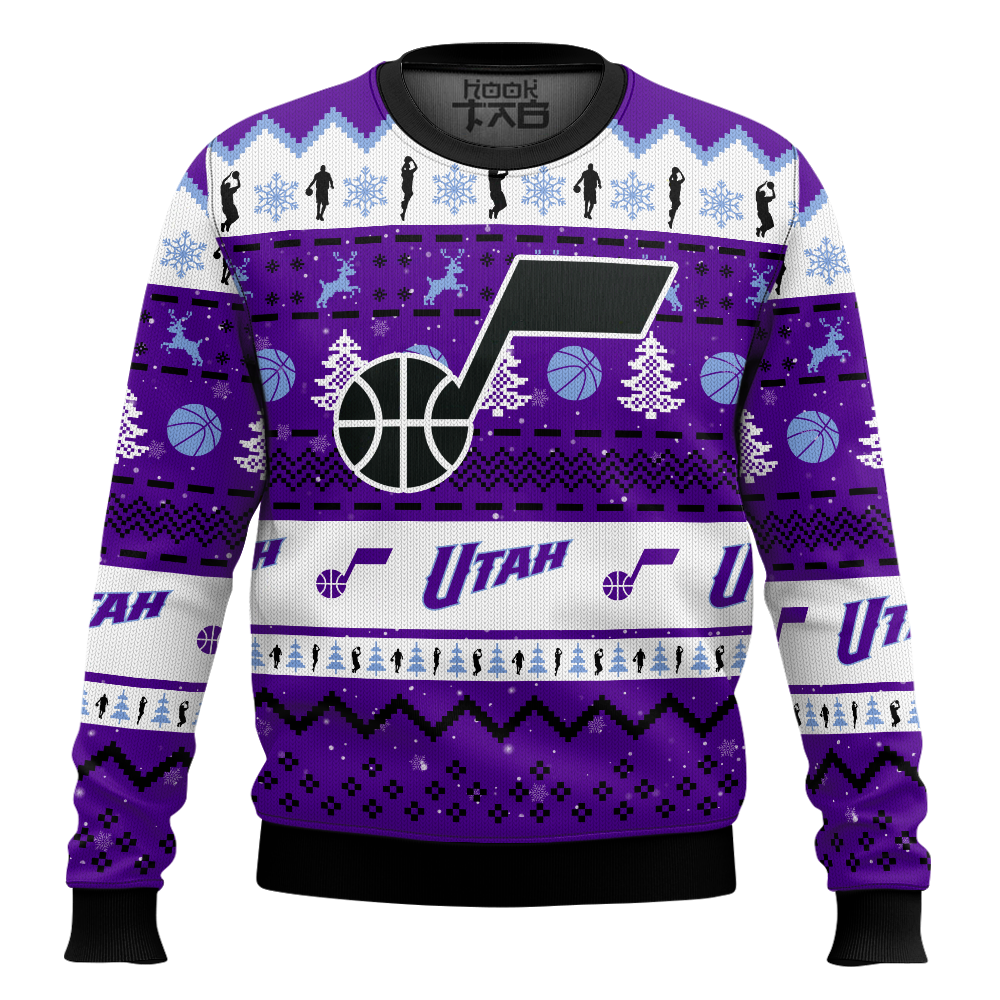 Hooktab NBA Utah Jazz Ugly Christmas Sweater