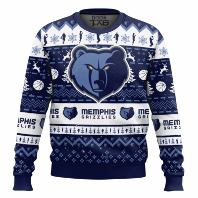Hooktab NBA Memphis Grizzlies Ugly Christmas Sweater
